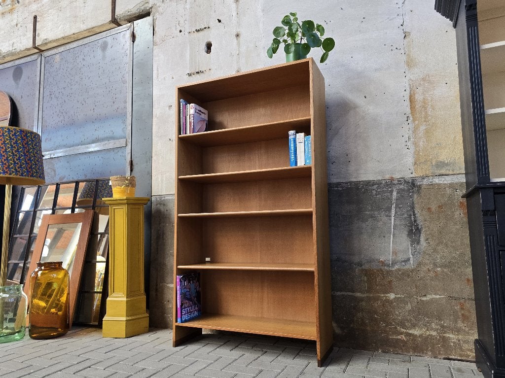 Deens Design Boeken & Platen Kast Hans Wegner | Eiken Hout, Met plank(en), Gebruikt, 150 tot 200 cm, 25 tot 50 cm