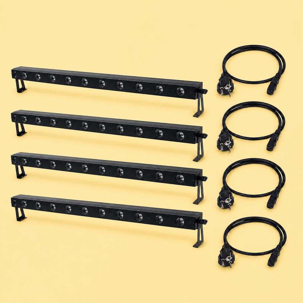 Ayra LED Tri-Bar pixelbar lichtset (4 stuks) + stroomkabels, Muziek en Instrumenten, Ophalen, Zo goed als nieuw, Licht