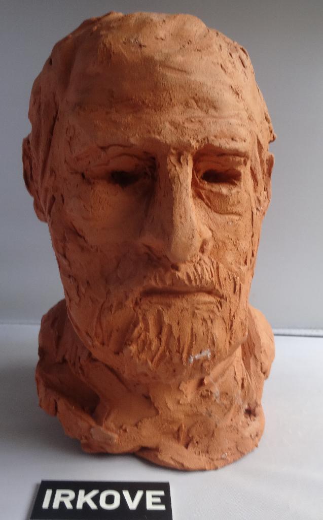MAN MET BAARD * UNICA BEELD *, Antiek en Kunst, Kunst | Beelden en Houtsnijwerken, Verzenden, Buste, Handgemaakt, 20 - 50 cm