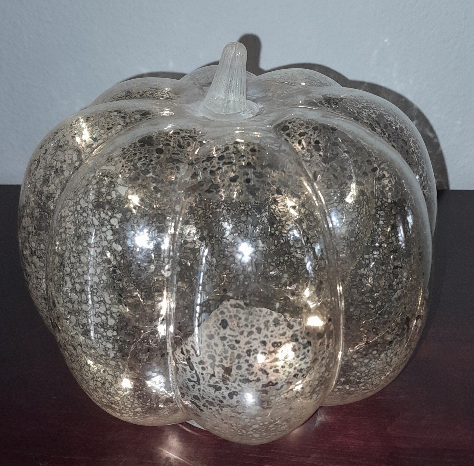 3 mooie glazen decoratie met licht (pompoen), Ophalen, Gebruikt, Overige stijlen, Glas