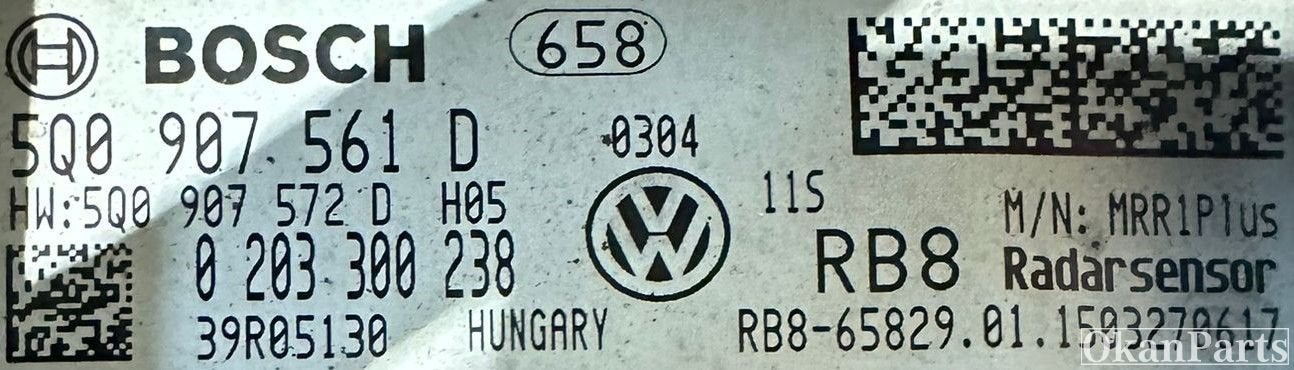 VW Volkswagen Golf 7 ACC radarsensor 5Q0907561D, Auto-onderdelen, Ophalen of Verzenden, Gebruikt