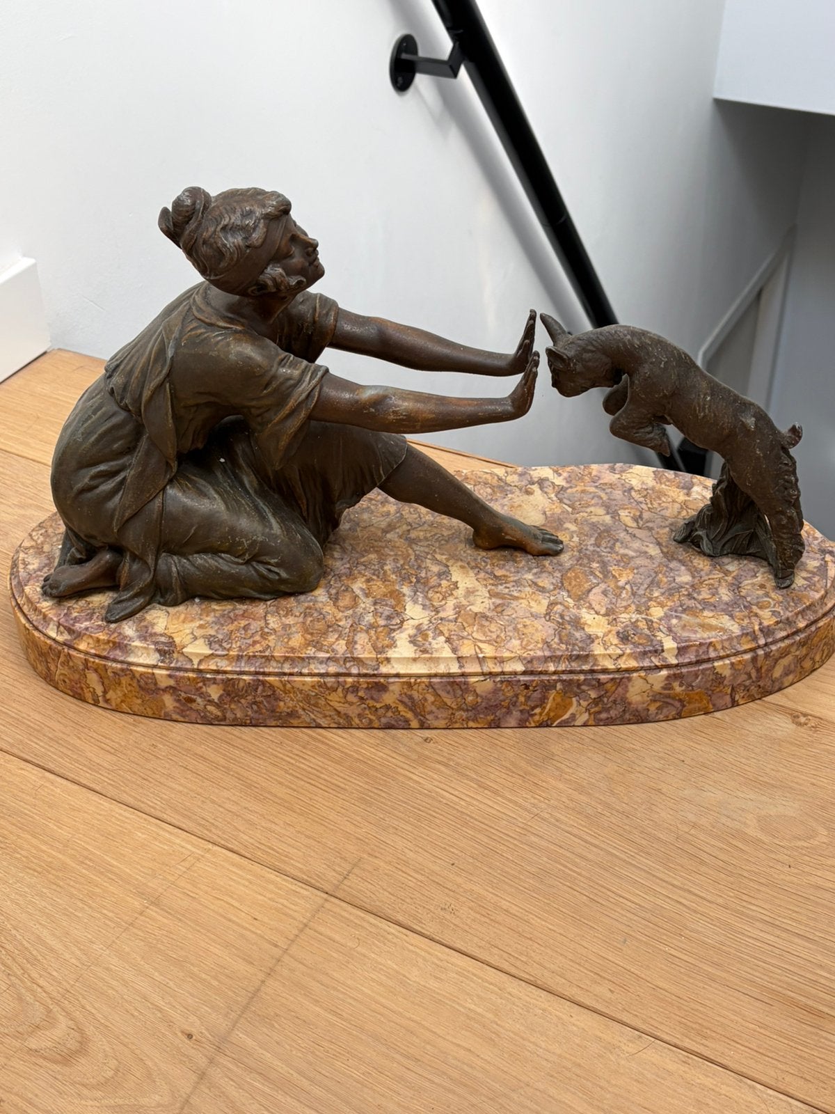 Young woman with kid, Maxim Geo, Antiek en Kunst, Ophalen of Verzenden