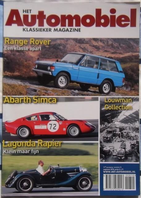 Het Automobiel klassieker magazine nr. 8 - augustus 2010, Verzamelen, Ophalen of Verzenden, 1980 tot heden, Nederland, Tijdschrift