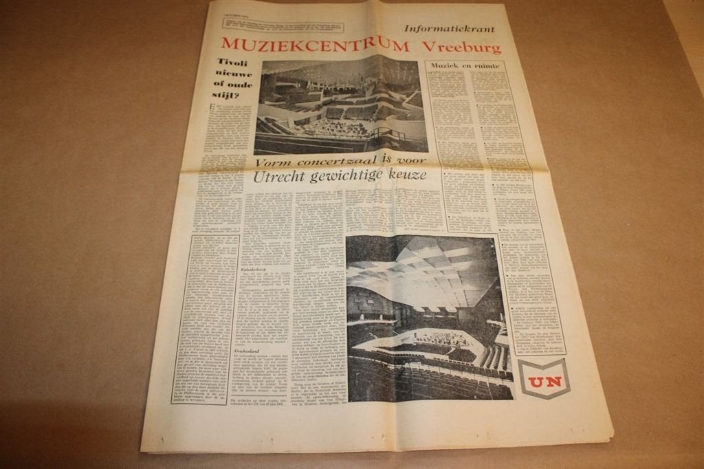 Informatiekrant Muziekcentrum Vredenburg - Oktober 1968 !!, Ophalen of Verzenden, Zo goed als nieuw