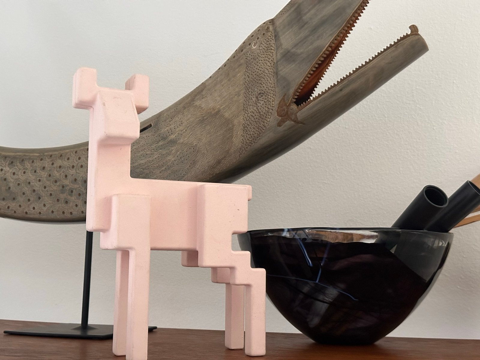 IKEA Hertje Monica Mulder Roze Houten Decoratie, Hout, Gebruikt, Roze, Ophalen of Verzenden