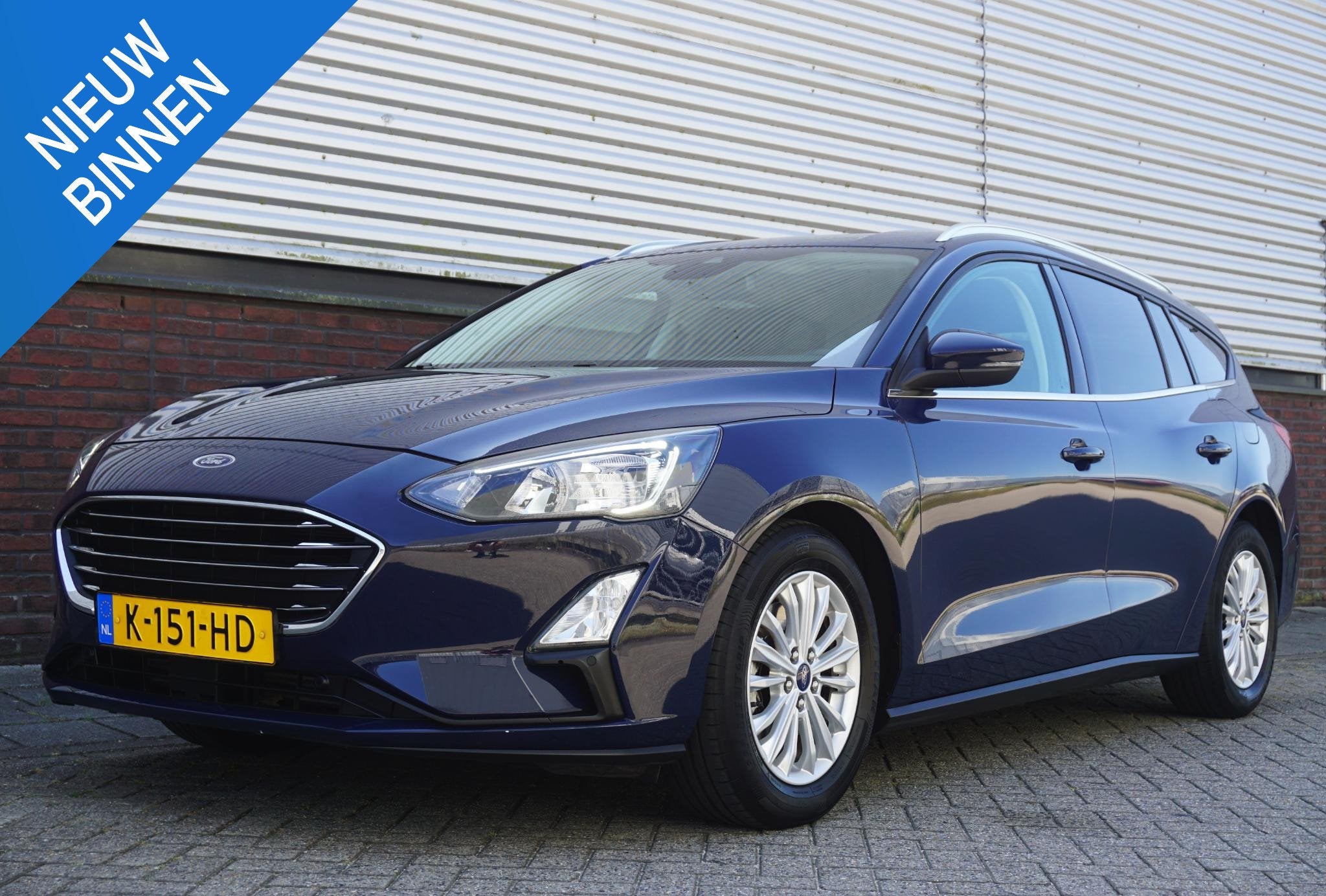 Ford Focus Wagon 1.0 EcoB.125PK Hybrid Titanium X Business/T, Auto's, Gebruikt, Blauw, Origineel Nederlands, 999 cc