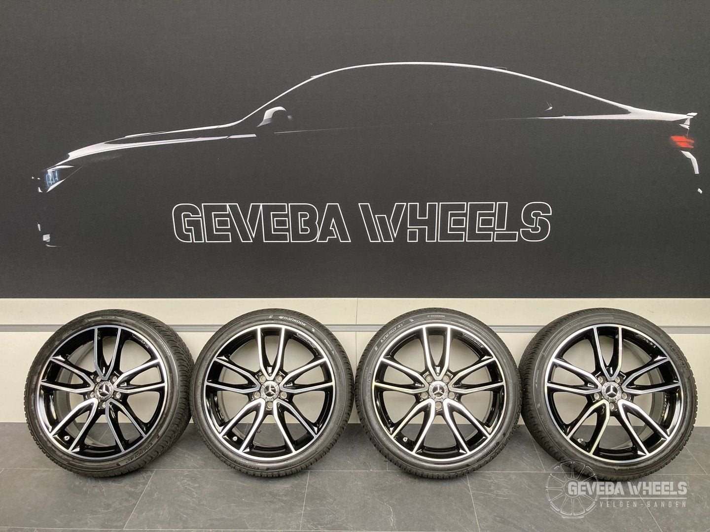 19” originele Mercedes A W177 AMG velgen + allseason banden, 19 inch, Gebruikt, -, -