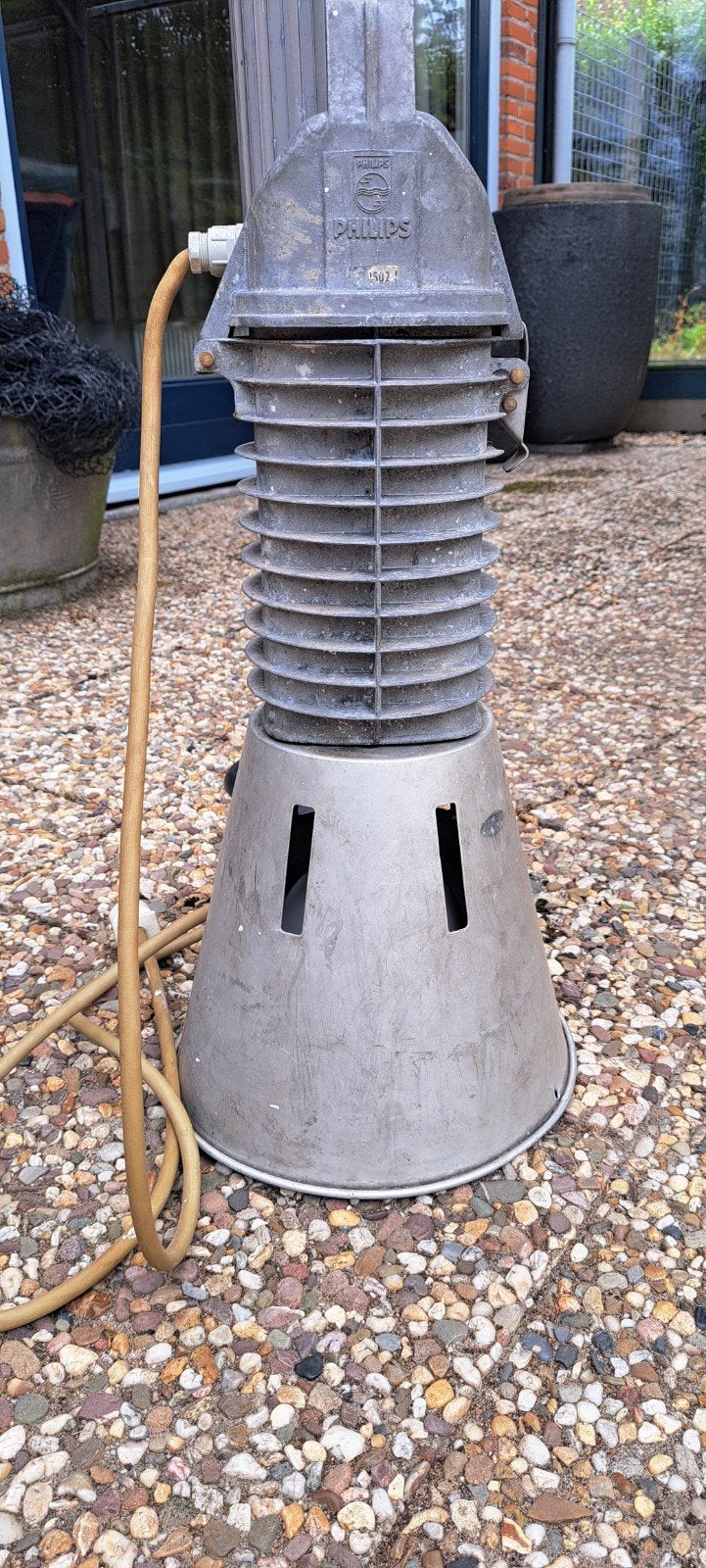 Vintage Industriële Philips Lamp - Uniek Design, Antiek en Kunst, Antiek | Lampen, Ophalen