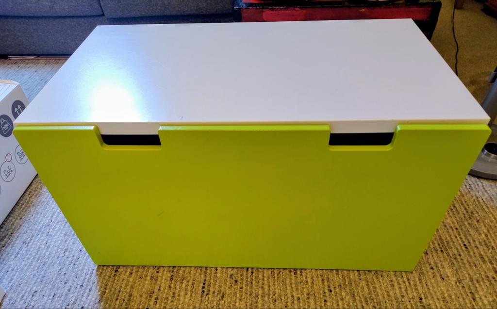 IKEA STUVA MÅLAD ladekast met wielen, wit/groen, Gebruikt, Kast, 50 tot 70 cm, 75 tot 100 cm