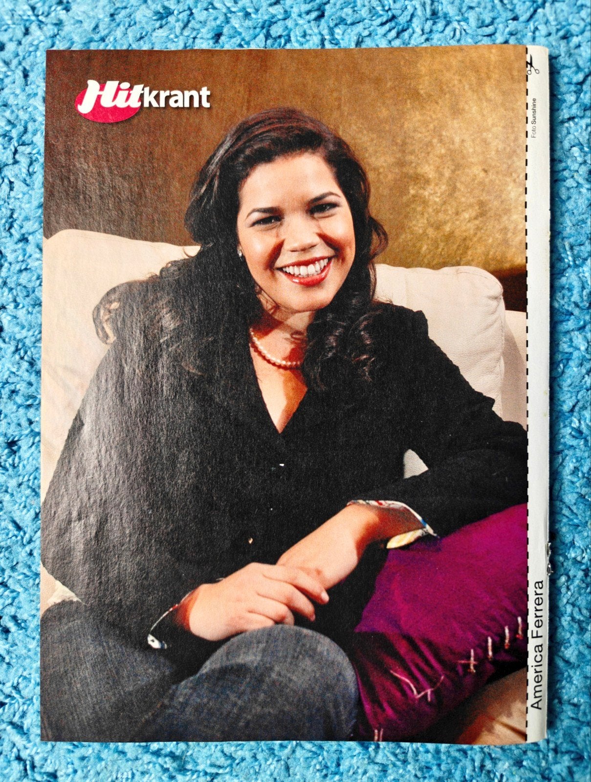 America Ferrera poster hitkrant vintage, Rechthoekig Staand, A4 of kleiner, Nieuw, Ophalen of Verzenden