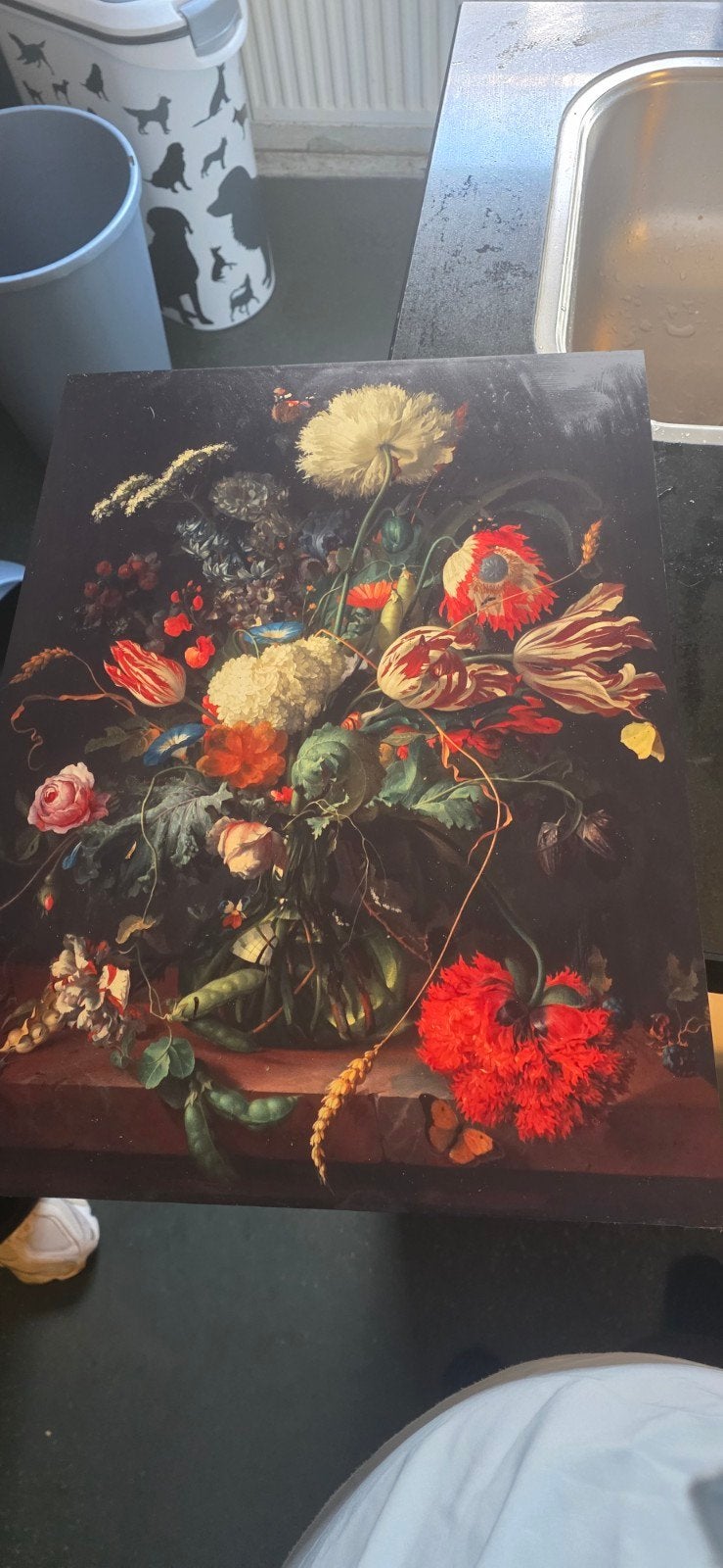 Prachtig bloemstilleven schilderij, Ophalen, 50 – 75, Gebruikt, Print