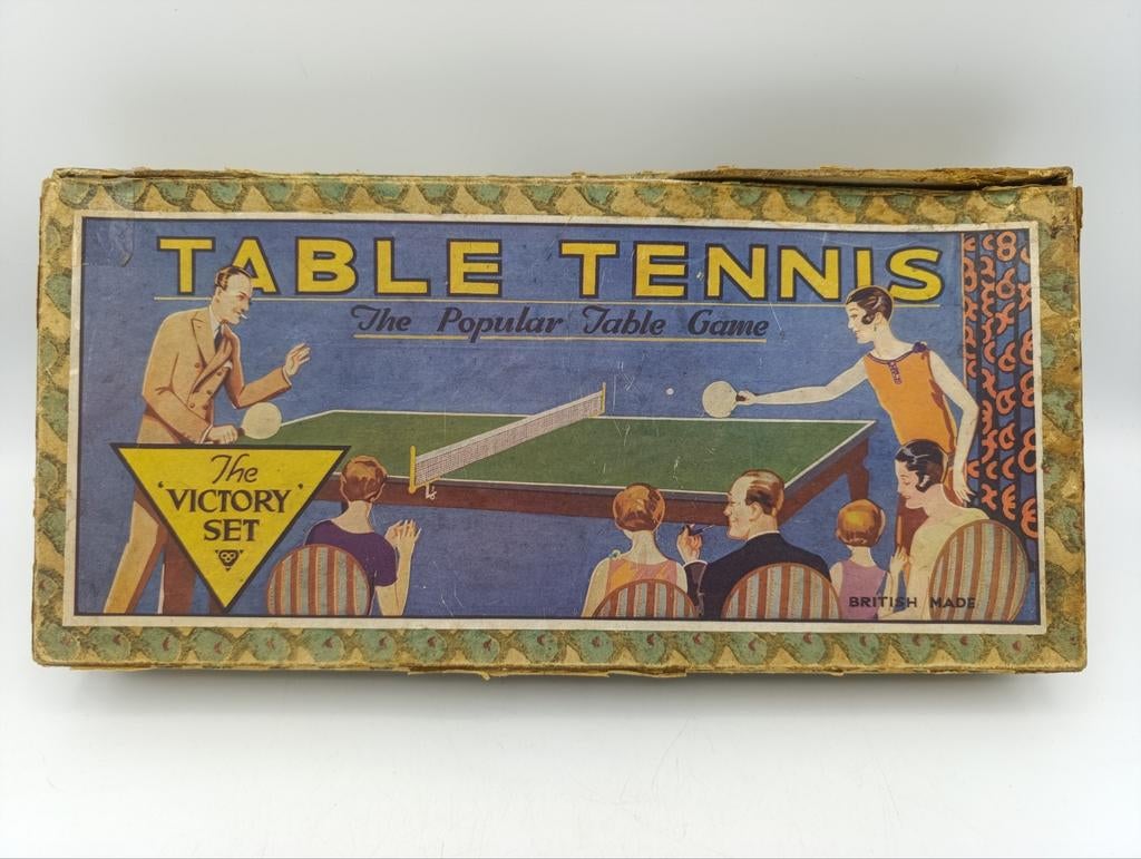 Vintage tafeltennis set. The Victory, England, ca 1930, Ophalen of Verzenden, Zo goed als nieuw, Auto