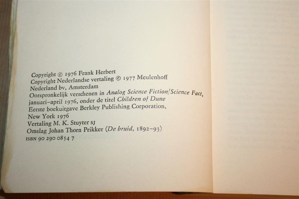 Kinderen van Duin - Frank Herbert - 1e druk 1977, Boeken, Ophalen of Verzenden, Gelezen