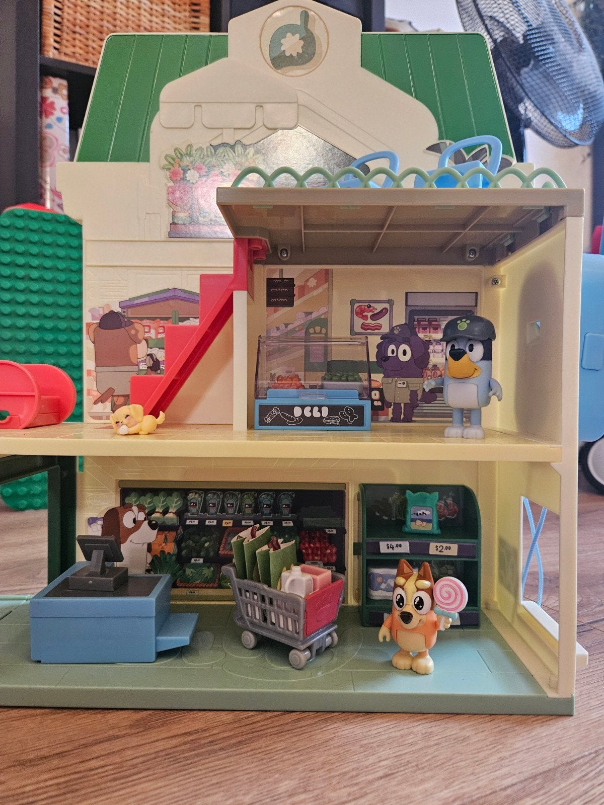 Bluey Speelset met Figuren - Supermarkt en Huis, Ophalen, Zo goed als nieuw
