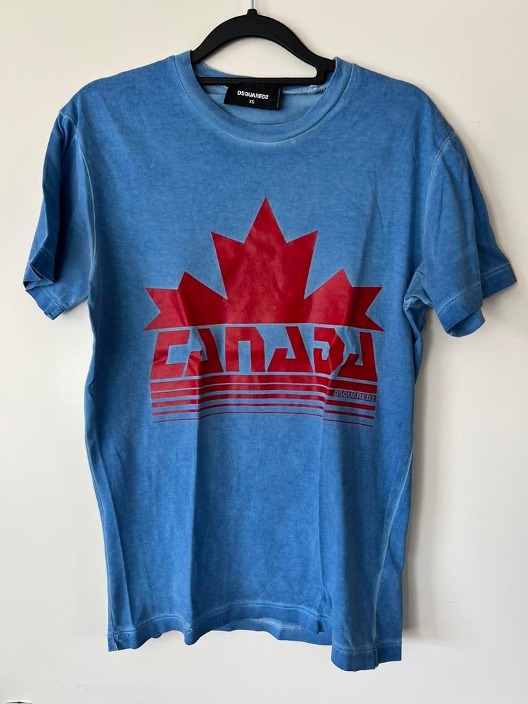 Dsquared2 t-Shirt Canada maat XS, valt ruimer, Ophalen of Verzenden, Gedragen, Maat 46 (S) of kleiner, Blauw