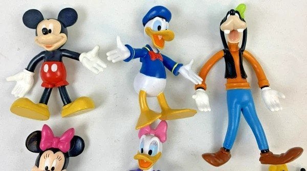 Disney Buigfiguren Set 6 stuks Mickey Minnie Donald Katrien, Verzamelen, Coolsingel 104, 3011 AG Rotterdam, Netherlands, Zo goed als nieuw