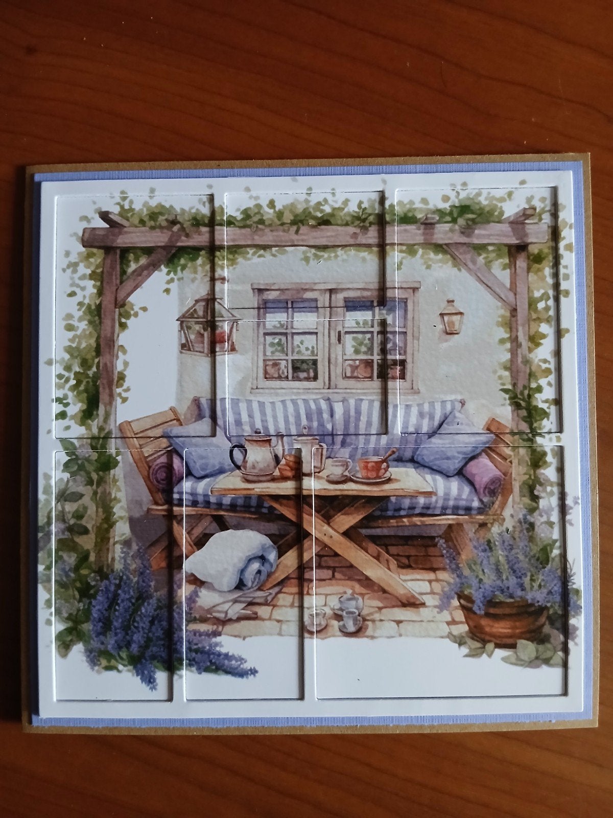 Kaart tuin bloemen 8 = 1,75, Hobby en Vrije tijd, Kaarten | Zelfgemaakt, Ophalen of Verzenden, Zo goed als nieuw, Overige thema's