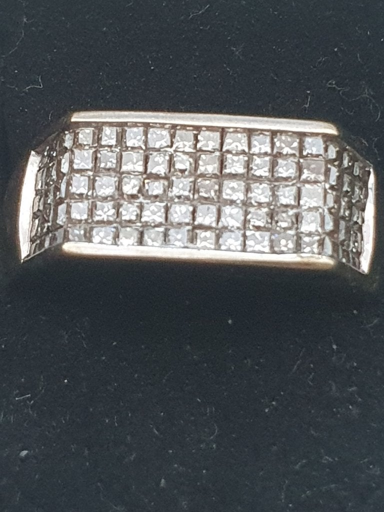 Super mooie witgouden ring 585 14 kr met totaal,1,5 crt bril, Wit, Ophalen of Verzenden, Zo goed als nieuw, 17 tot 18