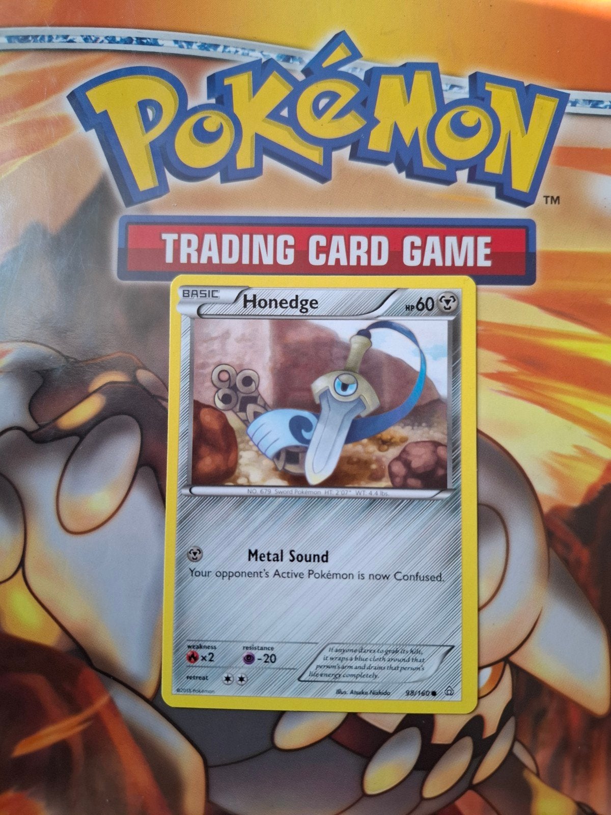 Honedge 98/160 Primal Clash pokemon kaart, Ophalen of Verzenden, Zo goed als nieuw, Losse kaart