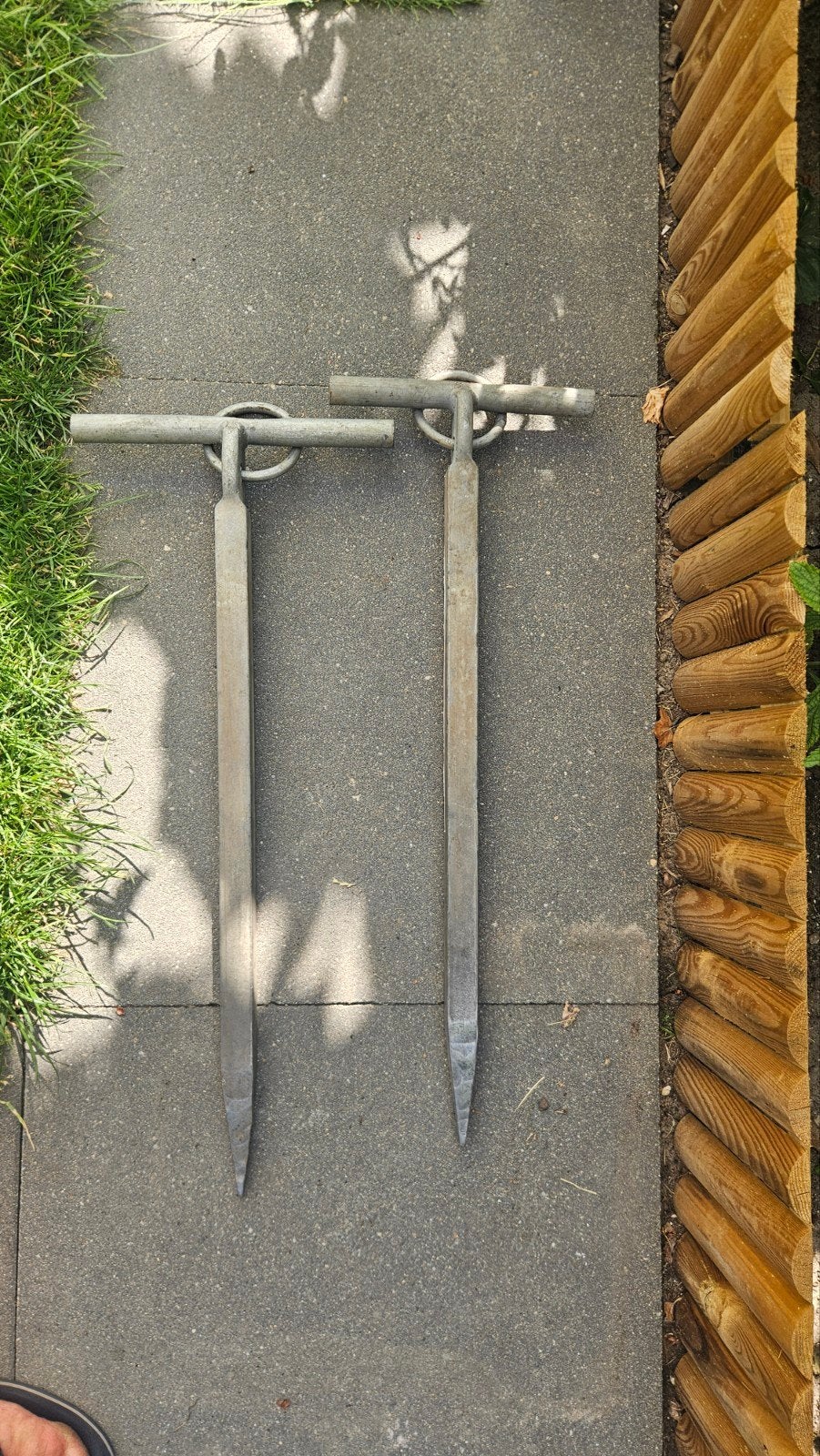 2x Zwaar spit landvast 60cm lang, Ophalen of Verzenden, Zo goed als nieuw, Motor en Techniek