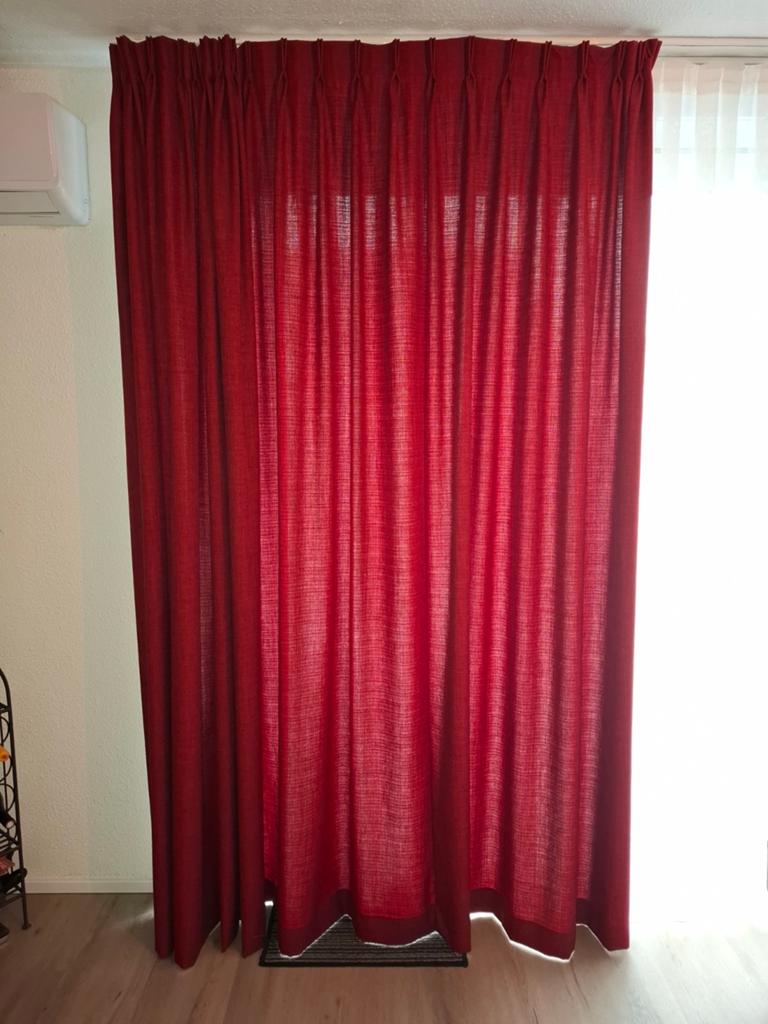 ZGAN gordijnen. Bordeaux rood., Ophalen, 200 cm of meer, Zo goed als nieuw, 200 cm of meer