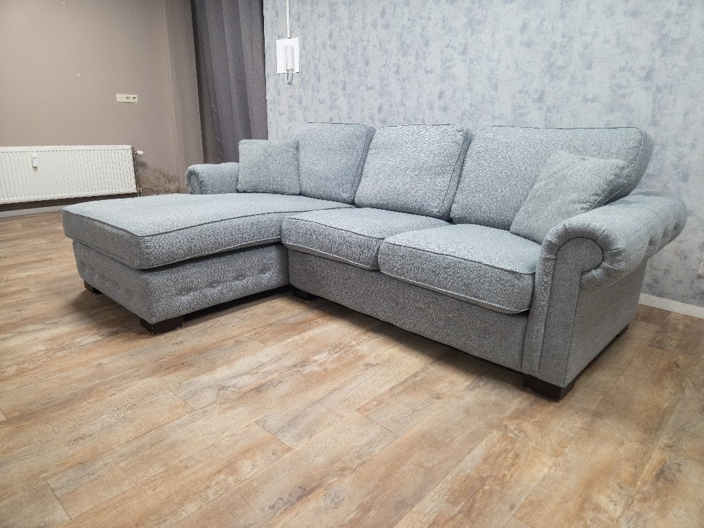 Zeer Mooi Grijs Hoekbank !!! - TOPSTAAT !!!, Info@banxtel.nl, Hoekbank, Hoekbank, Ophalen of Verzenden