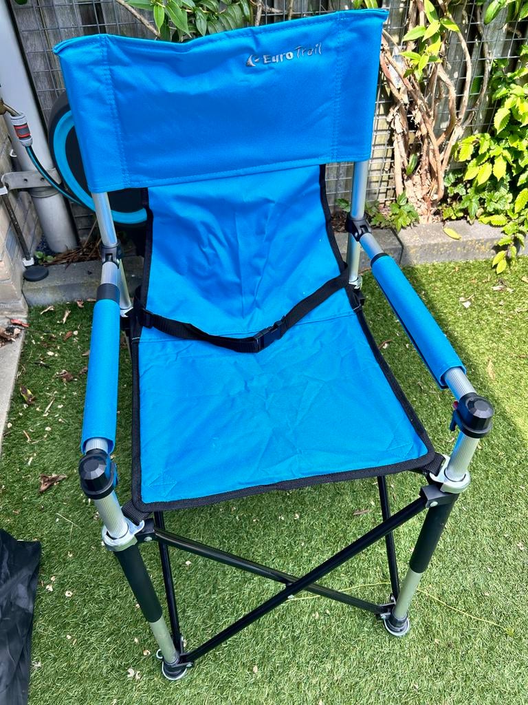 Euro Trail Campingstoel - Blauw, Opvouwbaar, Ophalen, Zo goed als nieuw, Campingstoel