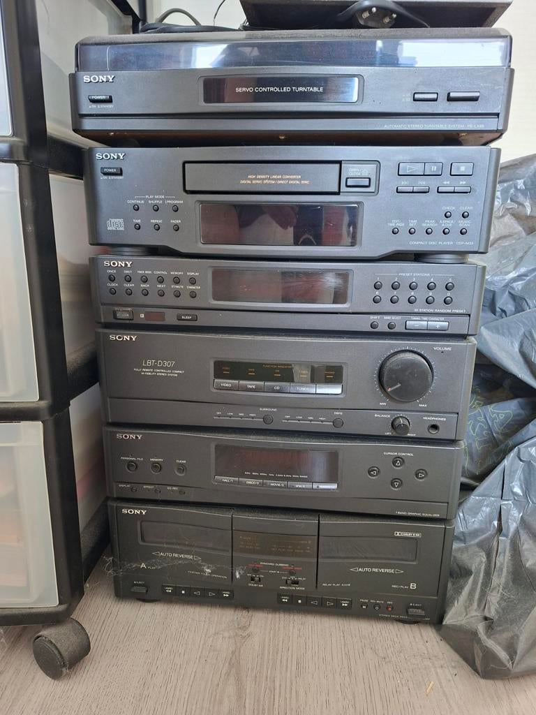 Sony LBT-D307 Stereo Set met Platenspeler, Ophalen of Verzenden, Gebruikt, Cassettedeck, Sony