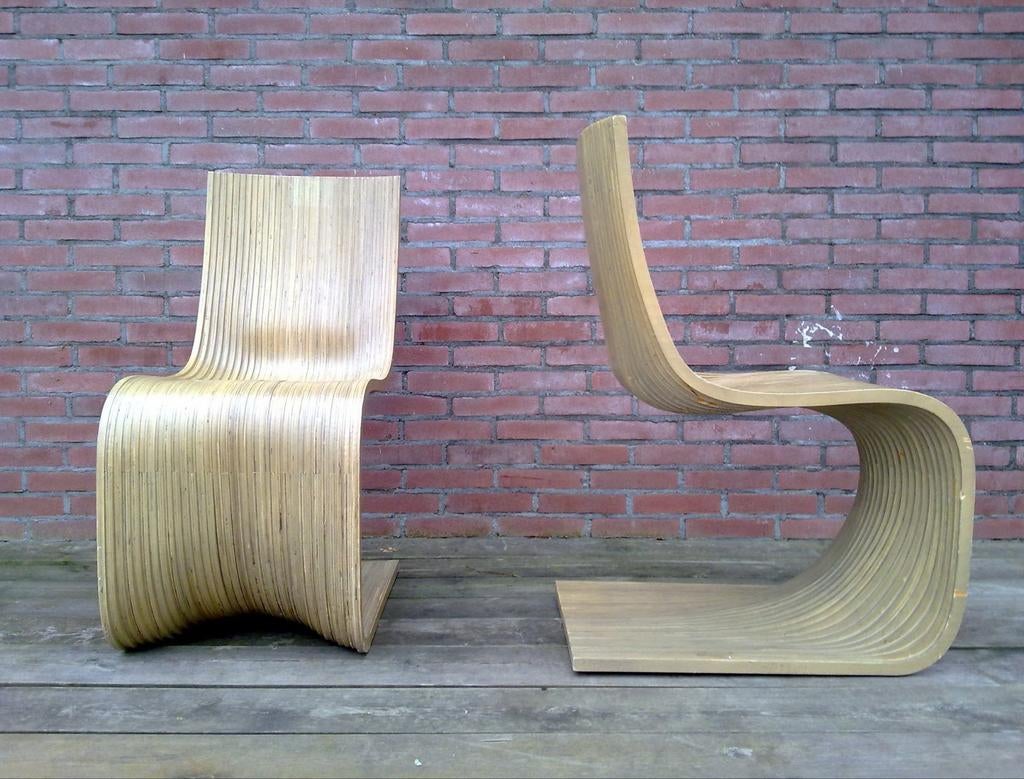 Alejandro Estrada -  pre-Piegatto stoelen, Huis en Inrichting, Stoelen, Gebruikt, Twee, Bruin, Ophalen