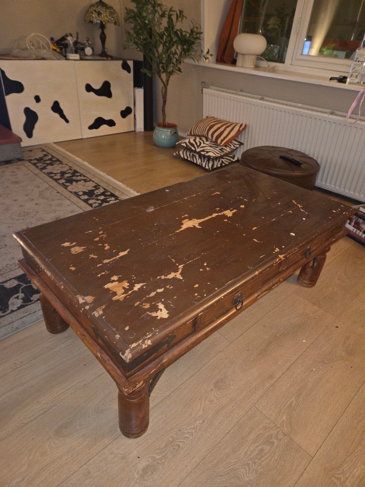 Keniaanse salontafel - Uniek en handgemaakt, Ophalen, Gebruikt, Keniaans, Etnisch, Vintage, 100 tot 150 cm