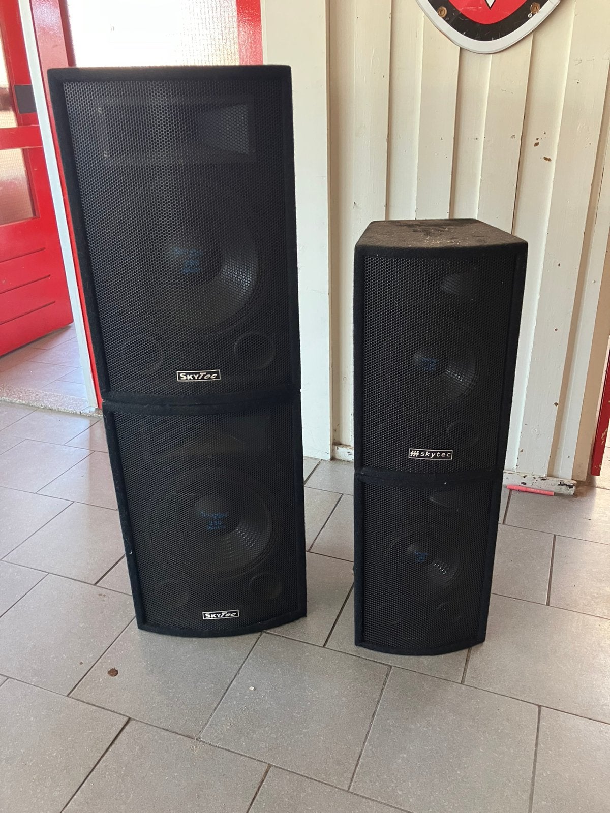 Skytec boxen, Gebruikt, Speakerset, Ophalen, 150 watt of meer