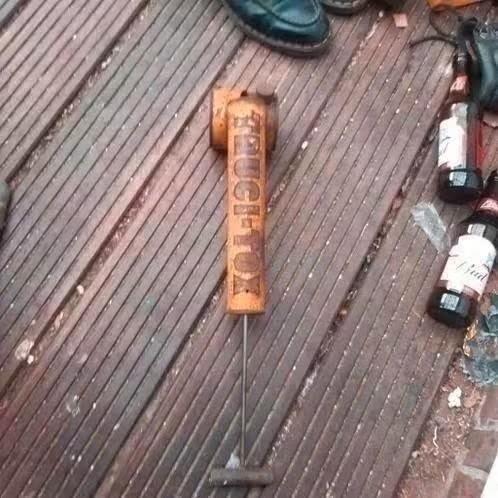 Antieke Truci luchtspuit met tankje, Antiek en Kunst, Antiek | Gereedschap en Instrumenten, Ophalen of Verzenden