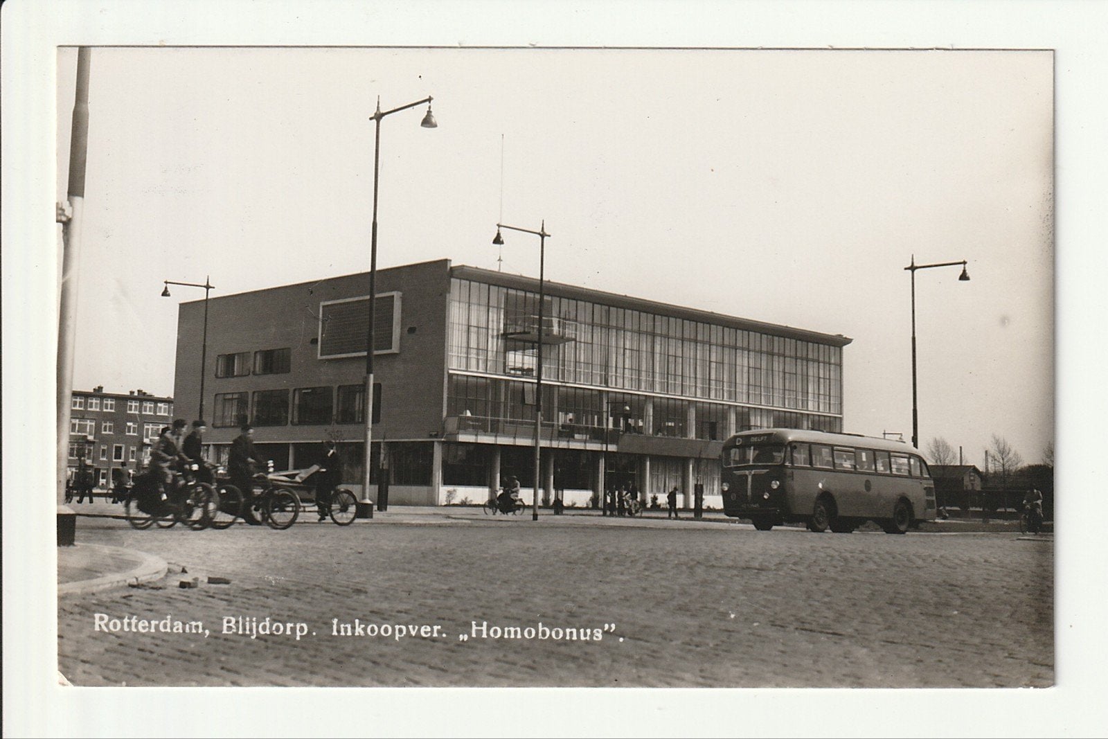 ROTTERDAM BLIJDORP INKOOPVER. HOMOBONUS BAKFIETS KROMHOUTBUS, Ophalen of Verzenden, 1940 tot 1960, Ongelopen, Zuid-Holland