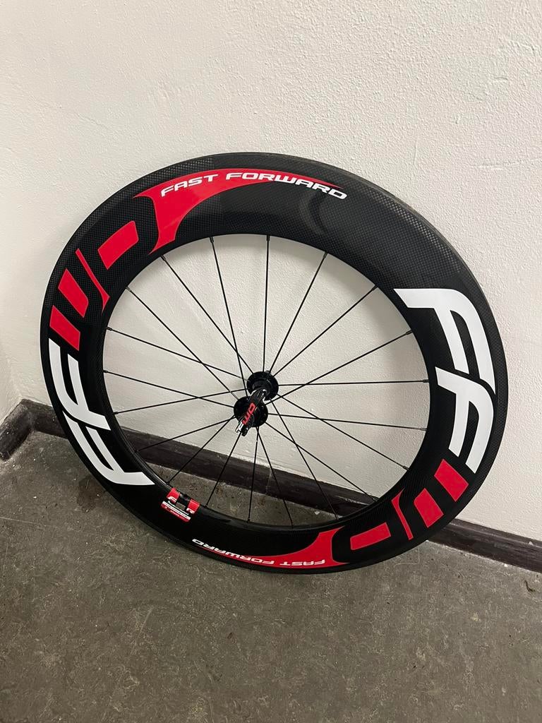 Racefiets wielen fastforward F9R, Fietsen en Brommers, Fietsonderdelen, Gebruikt, Wiel, Carbon, Racefiets, Tijdrit-/triatlonfiets
