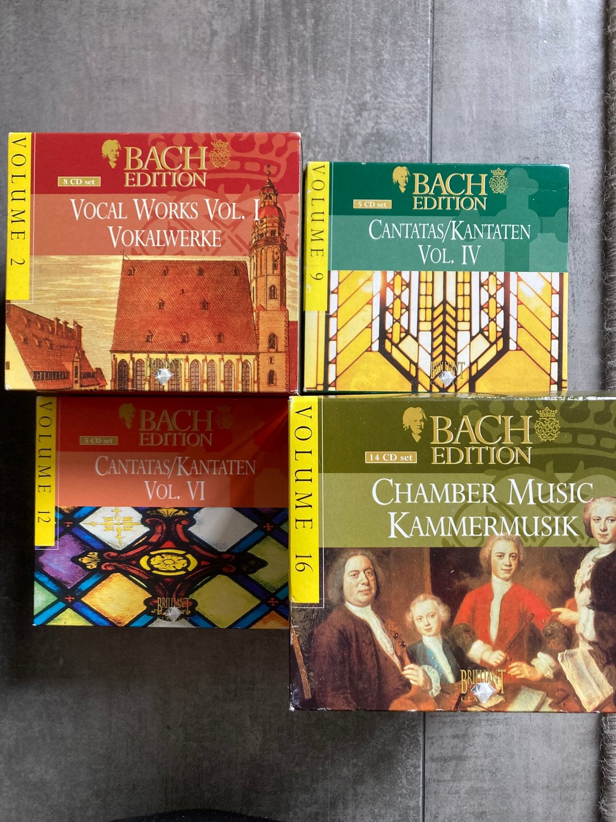 4 stuks Bach cd boxen, Ophalen of Verzenden, Barok, Zo goed als nieuw, Overige typen