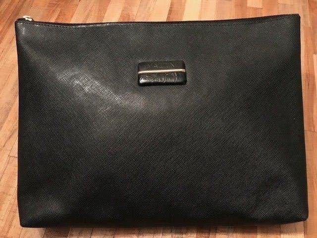 Vintage originele MAZZINI Italiaanse pochette handtas, Ophalen of Verzenden, Zo goed als nieuw, Zwart, Handtas