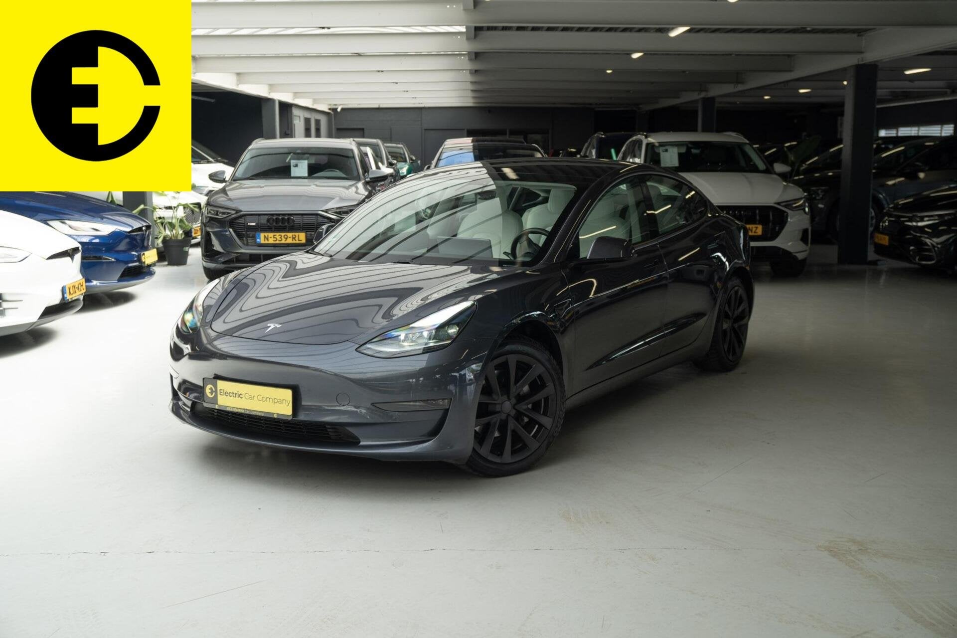 Tesla Model 3 Long Range AWD 75 kWh | 91,6% SOH | Wit Leder, Auto's, Tesla, Automaat, Gebruikt, Leder, 351 pk