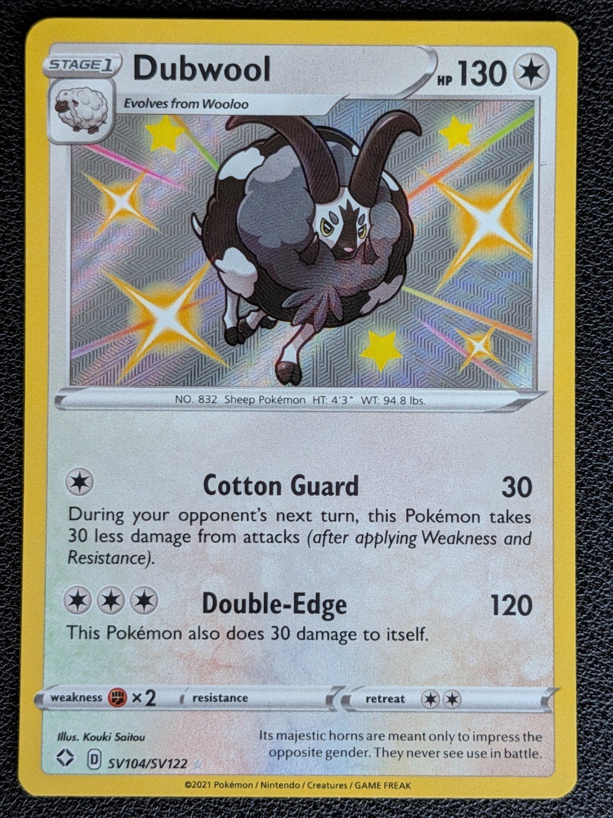 Pokemon Dubwool SV104/SV122 Shining Fates, Ophalen of Verzenden, Nieuw