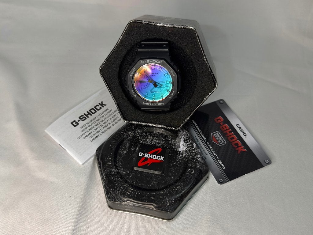 Casio G-Shock GA-2100SR-1A Iridescent Rainbow, Overige merken, Overige materialen, Polshorloge, Kunststof