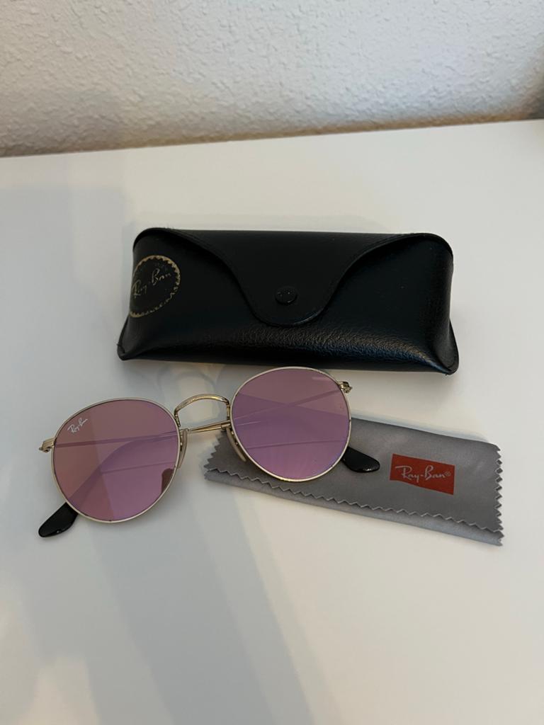 Ray-Ban dames zonnebril met originele koker, Gebruikt, Zonnebril, Ophalen of Verzenden, Ray-Ban