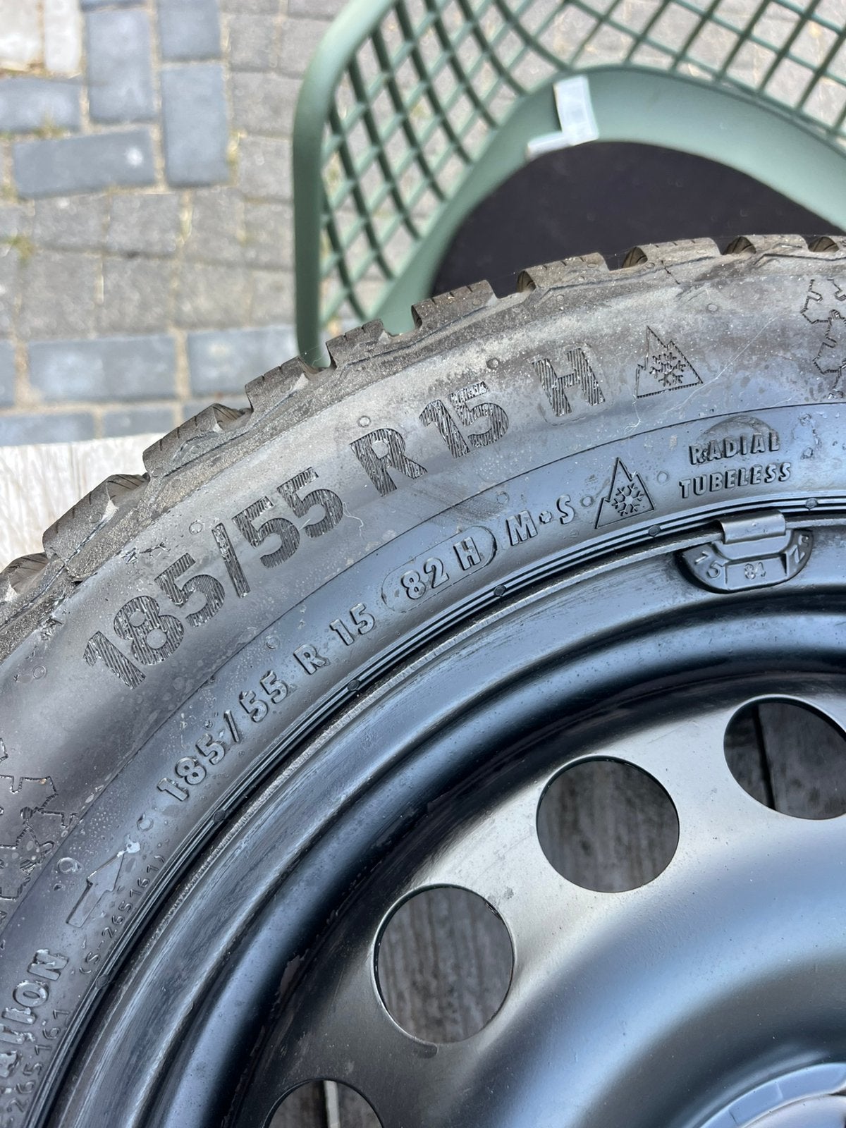 VW polo velgen en banden zgan winter, 15 inch, Band(en), 185 mm, Winterbanden