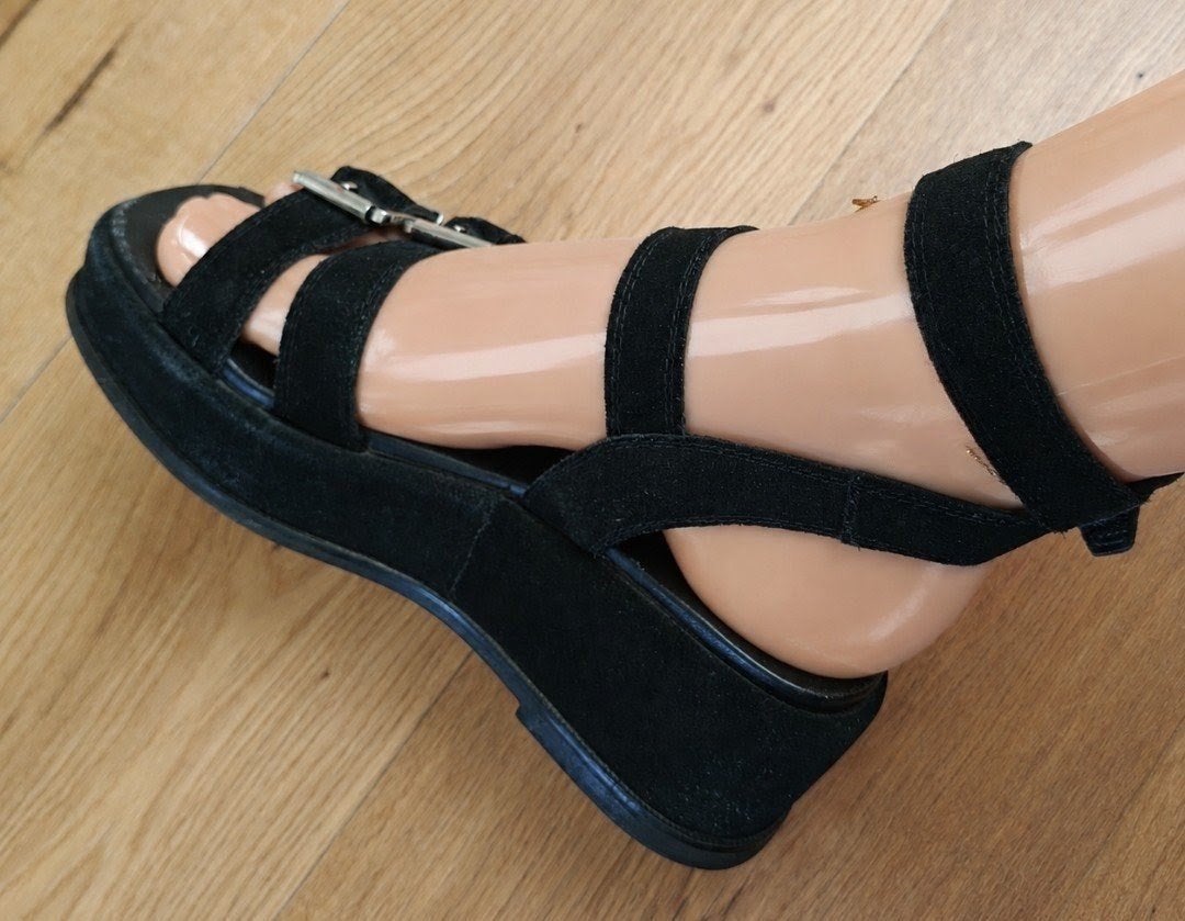 Bronx sandalen met plateauzool, maat 39, Bronx, Zwart, Gedragen, Sandalen of Muiltjes