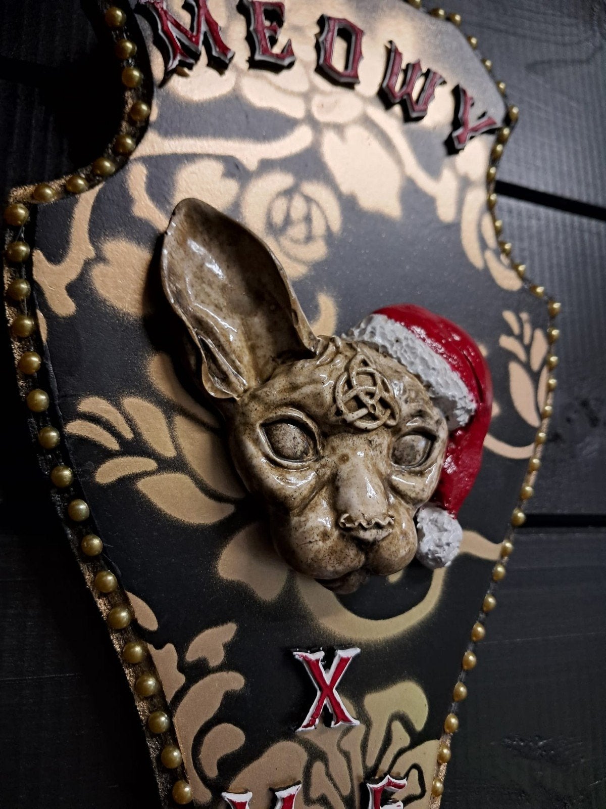 sphinx kat naaktkat kerst wand decoratie, Ophalen of Verzenden, Nieuw, Dier