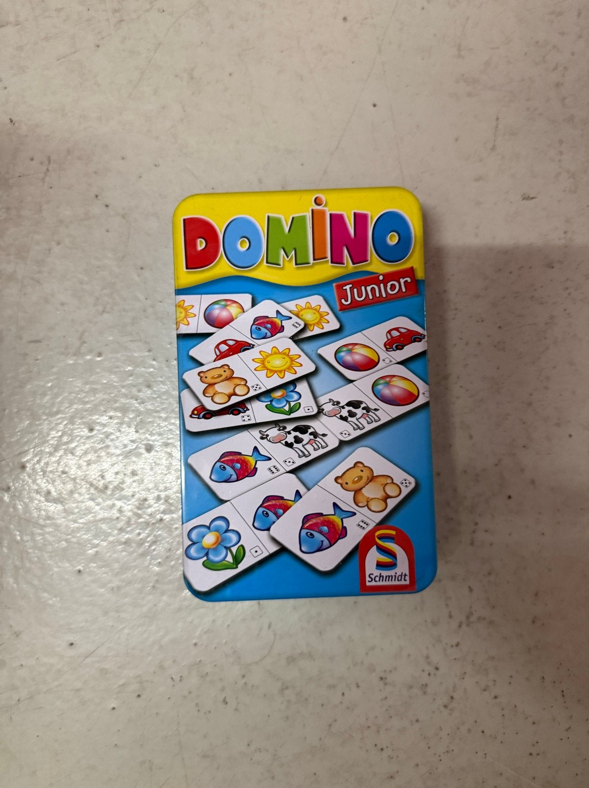 Domino Junior - Schmidt - Leuk spel voor kinderen, Een of twee spelers, Ophalen of Verzenden, Gebruikt, Reisspel