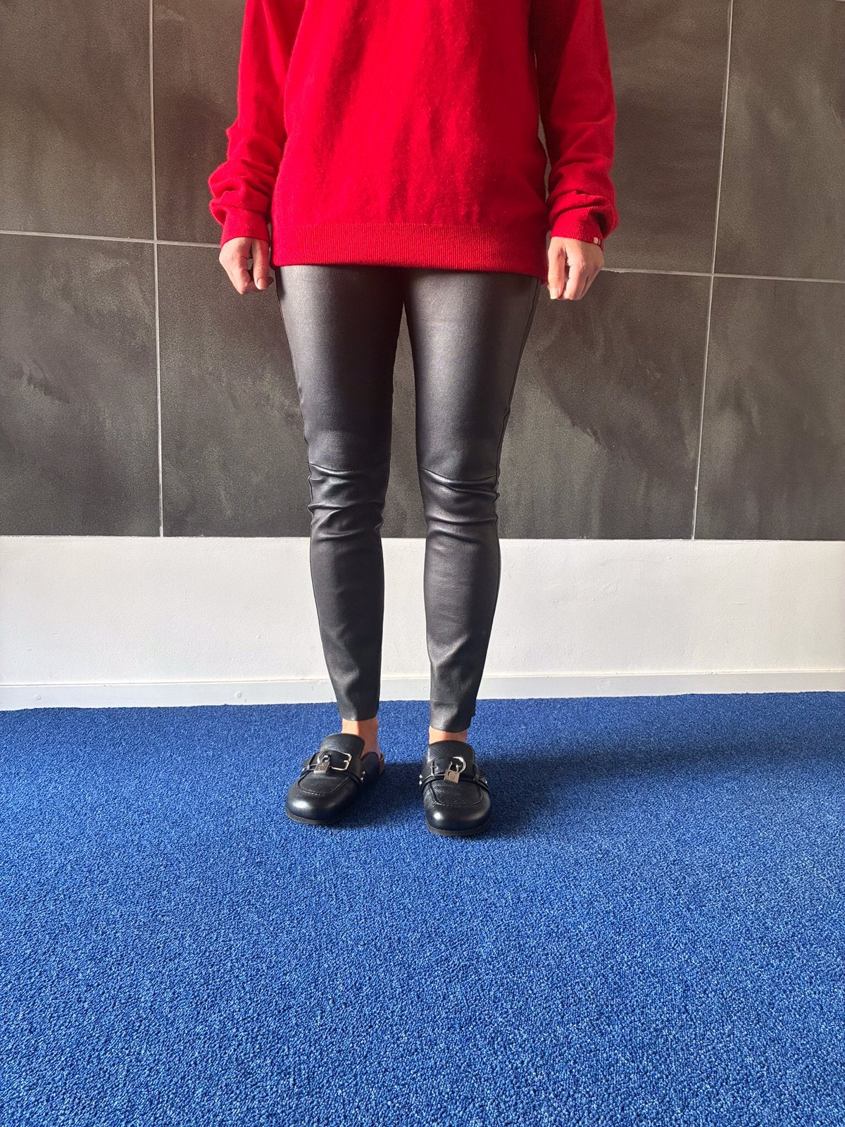 Oakwood 100% nappa leren legging, maat 40, Maat 38/40 (M), Zwart, Ophalen of Verzenden, Zo goed als nieuw