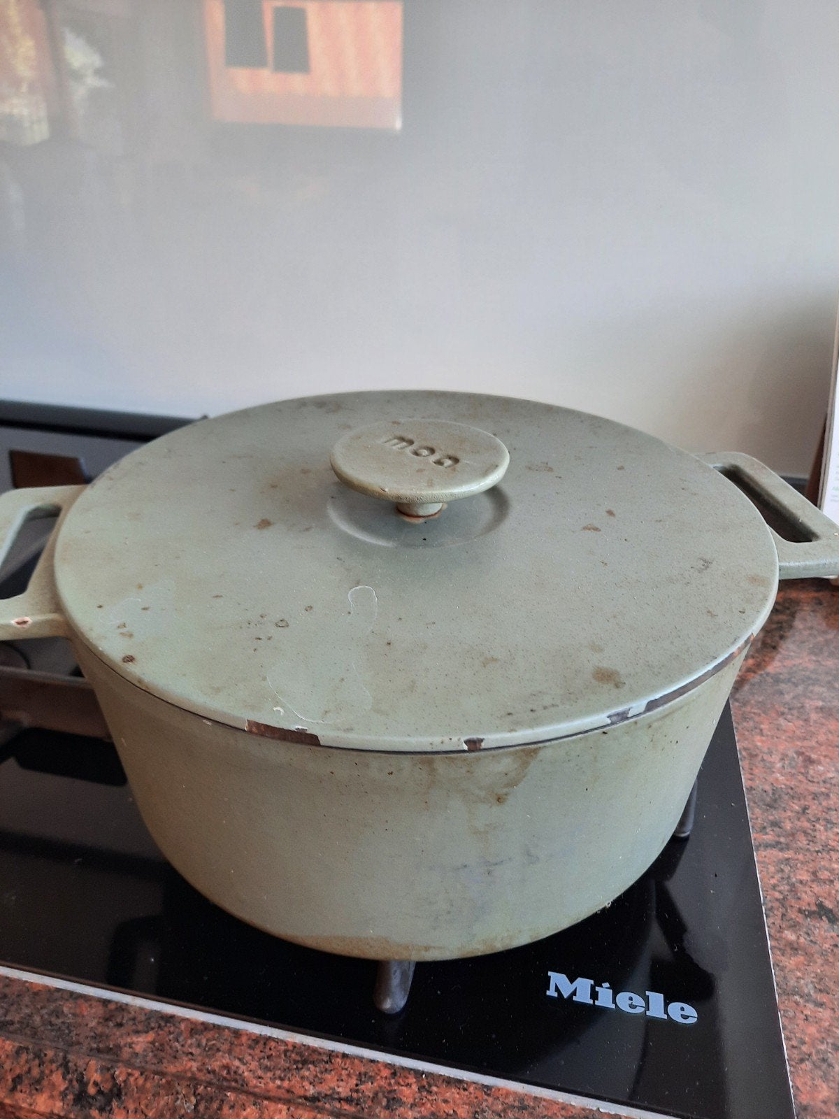 gietijzeren braadpan, stoofpan, Ophalen