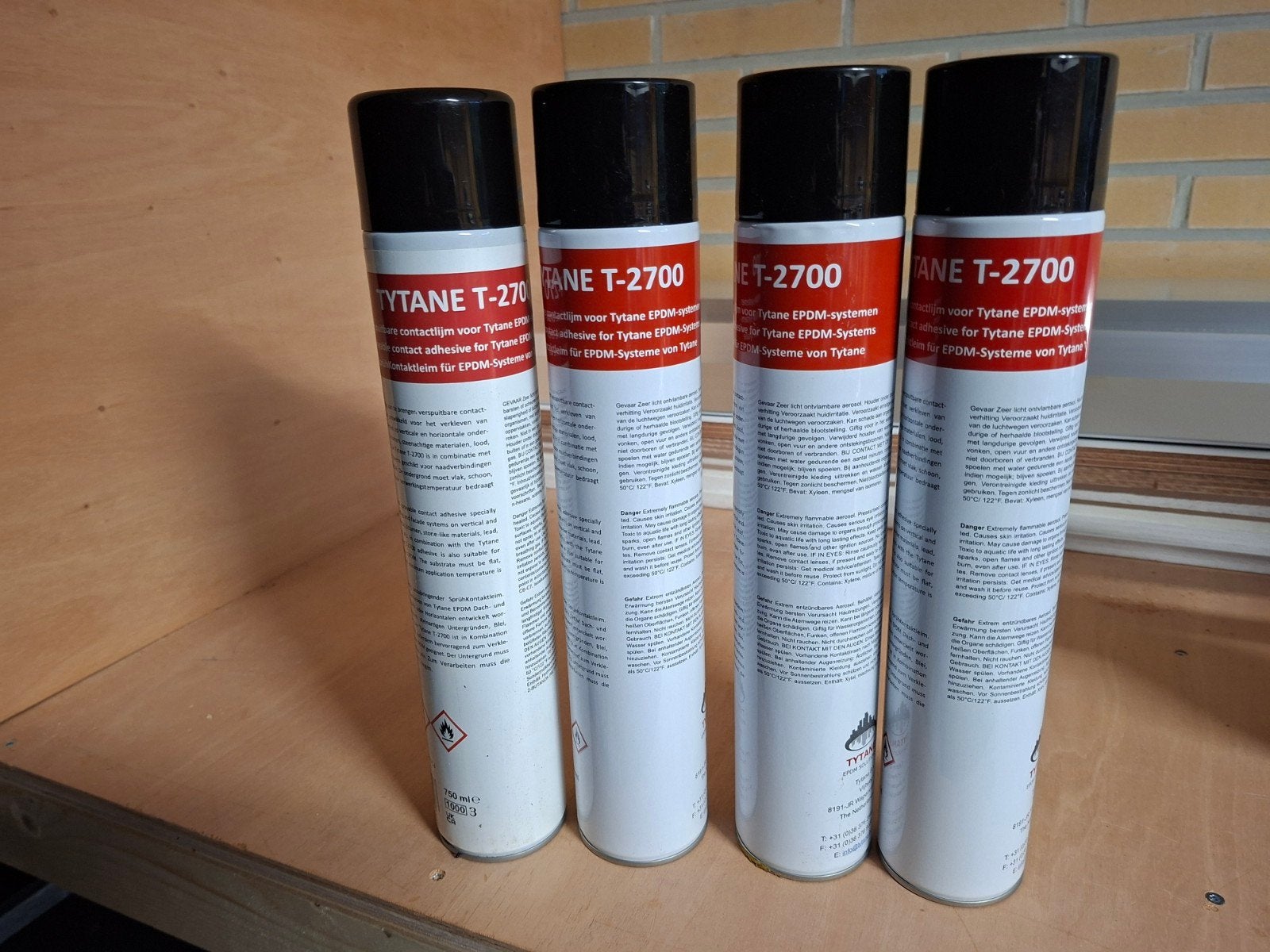 Tytane T-2700 Contactlijm voor EPDM-systemen (4 stuks), Ophalen, Overige kleuren, Nieuw, Lak