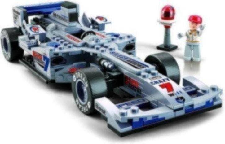 Sluban Racing Team Race Car Silver Bouwstenen Set (M38-B0352, Overige merken, Ophalen of Verzenden, Eiberstraat 9 te Dokkum, Foto Meinema