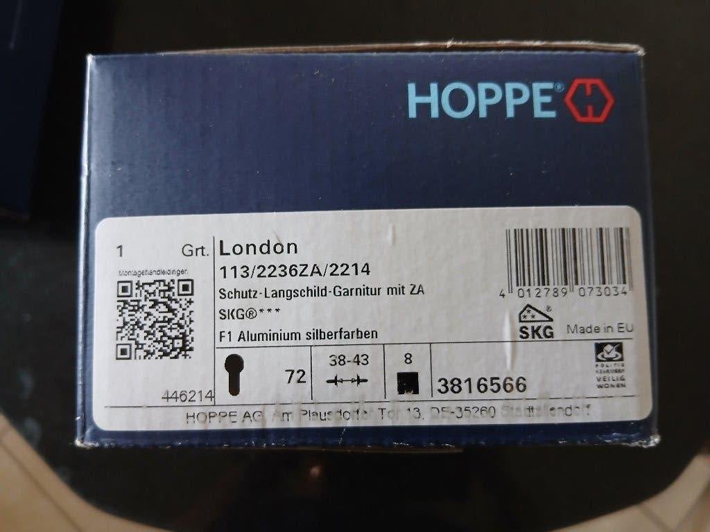 Hoppe London veiligheidsbeslag SKG ***, Ophalen of Verzenden, Nieuw, Overige materialen, Klink of Kruk