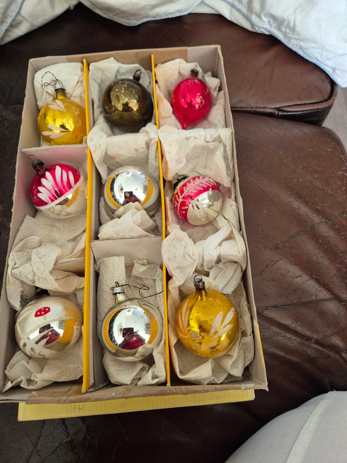 Doosje oude/antieke kerstballen, Diversen, Kerst, Ophalen of Verzenden
